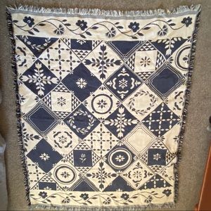 Afghan throw blanket